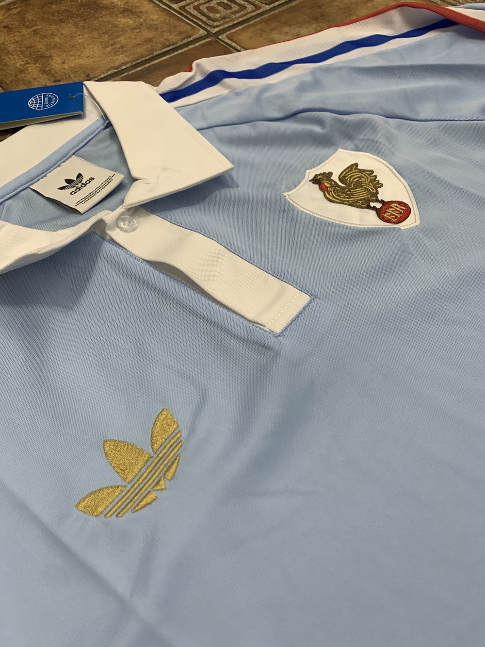 Adidas Originals France Long Sleeve Anniversary Rugby Jersey Size M - Picture 5 of 5